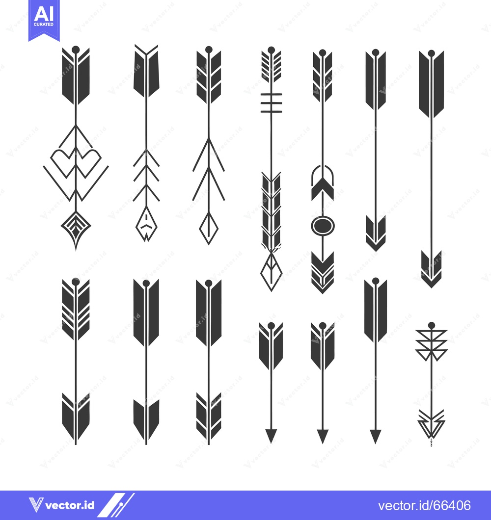 Premium Vector dari A Collection of  Geometric Arrow Designs