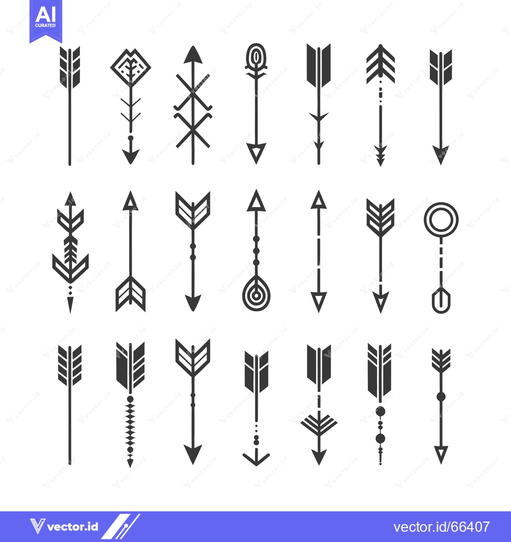 Premium Vector dari Collection of Black and White Arrow Designs