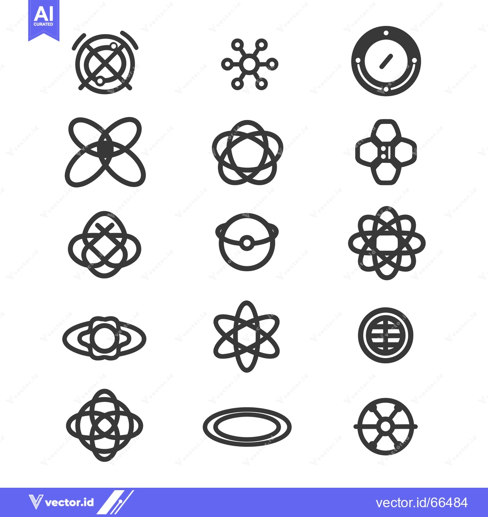 Premium Vector dari A Set of 15 Abstract Geometric Icon Designs Featuring Circles and Oval