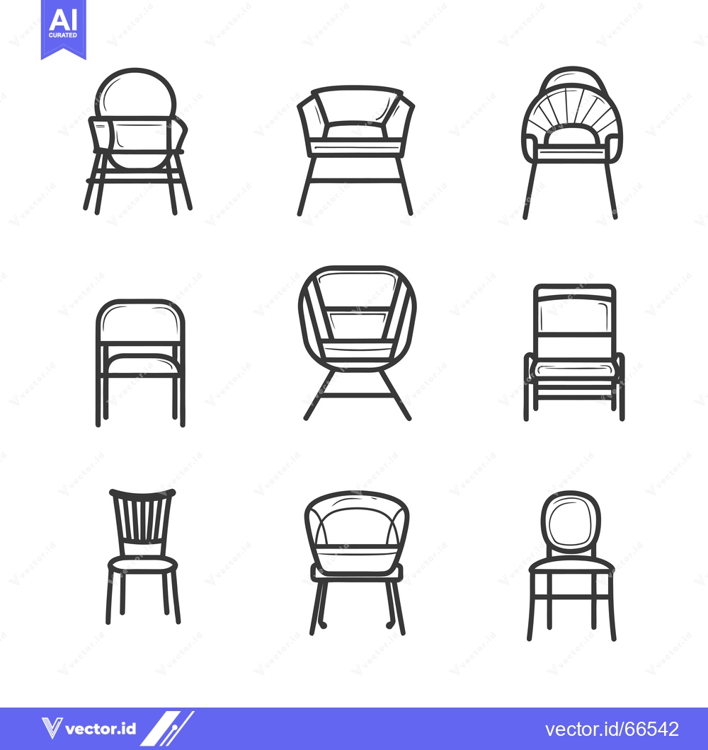 Premium Vector of Collection of Hand-Drawn Chair Illustrations