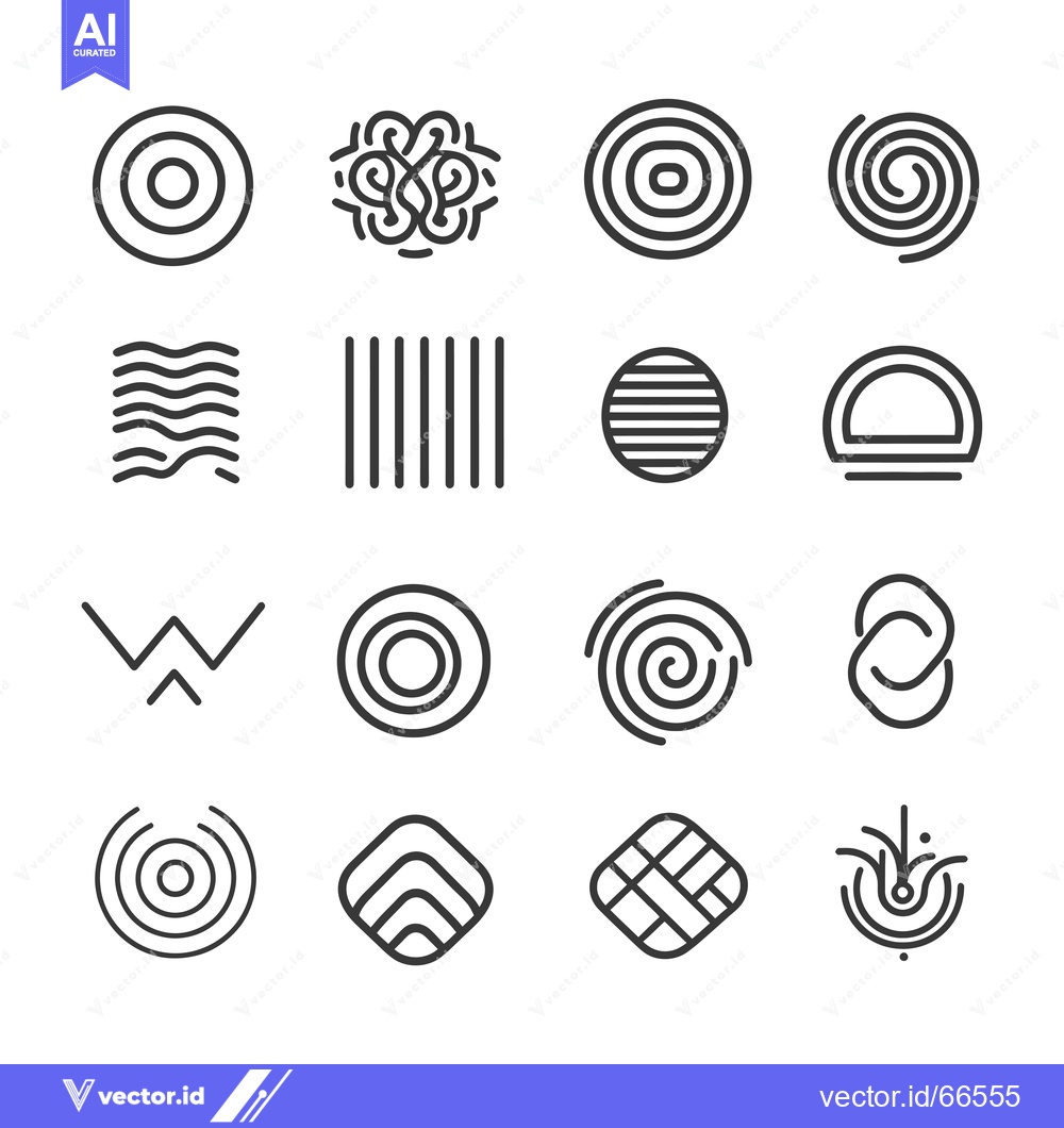 Premium Vector dari A Collection of Geometric Line Art Designs