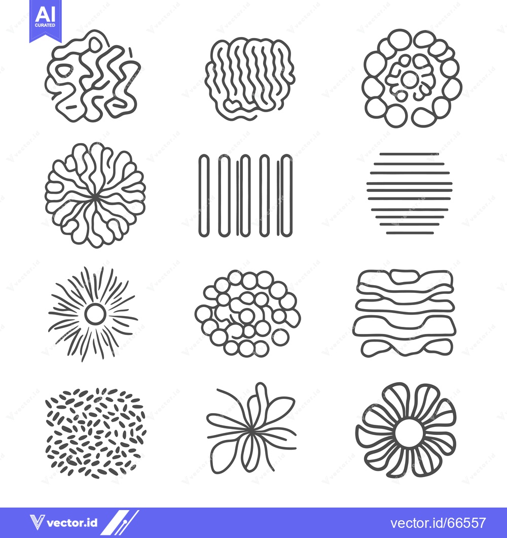 Premium Vector dari Collection of Abstract Circular and Linear Patterns