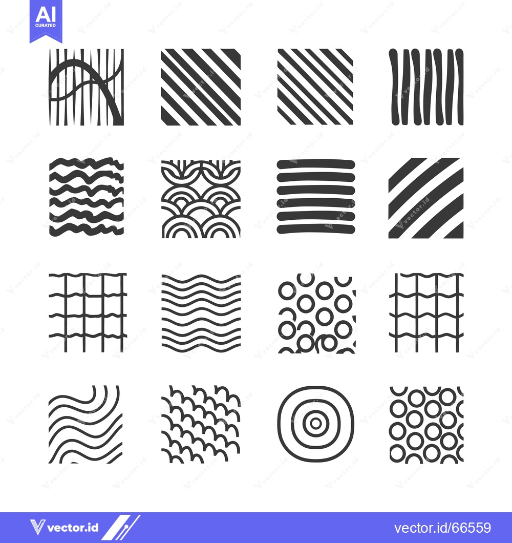 Premium Vector of Collection of Sixteen Abstract Geometric Patterns