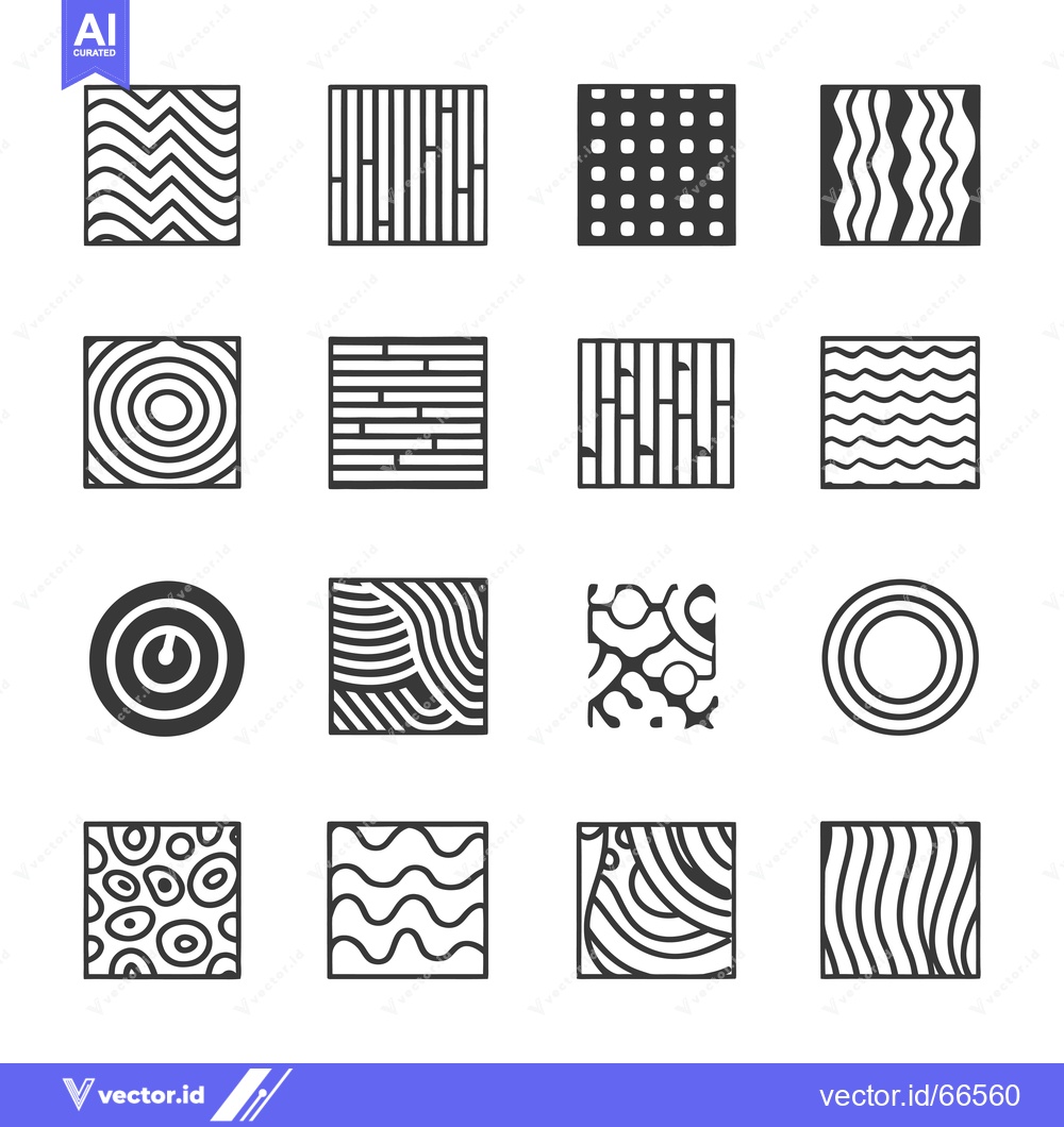 Premium Vector dari Set of 16 Simple Square Patterns for Design