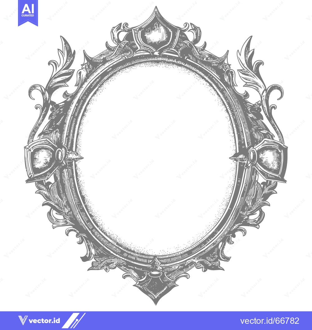 Premium Vector dari Ornate Circular Frame with Detailed Floral and Geometric Designs