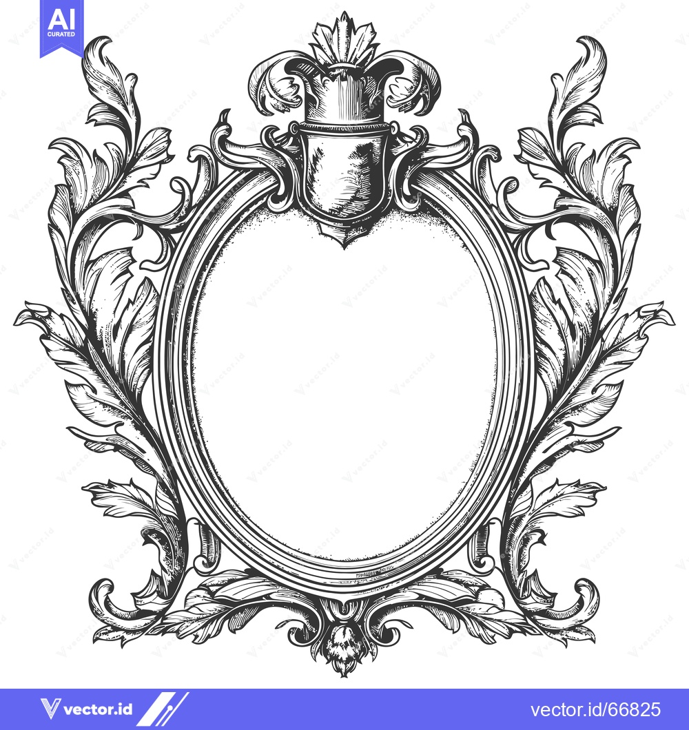 Premium Vector of Ornate Hand-Drawn Frame with Floral Elements