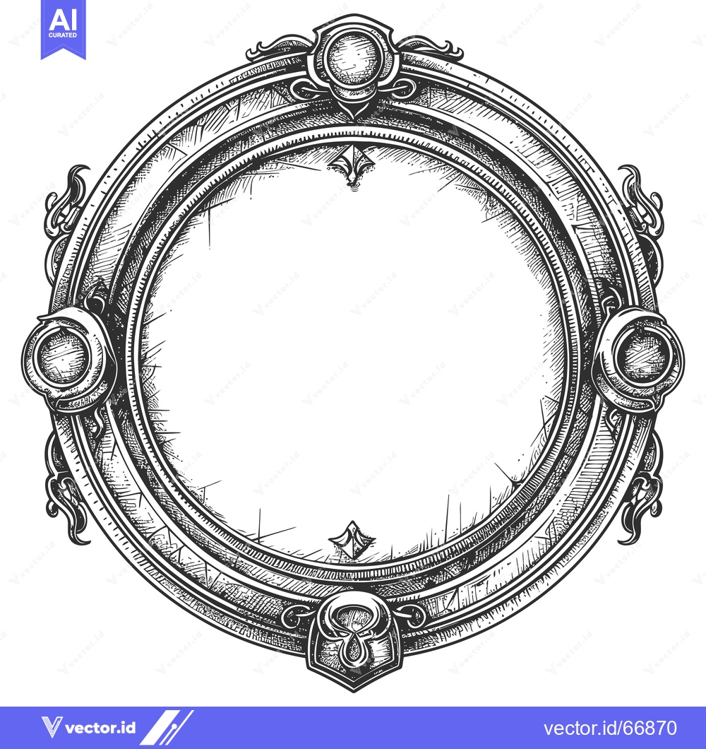 Premium Vector dari Ornate Circular Frame with Detailed Intricate Design