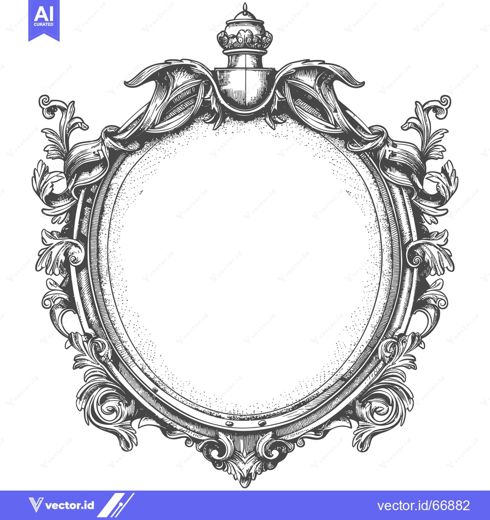 Premium Vector of Ornate Decorative Frame with a Central Empty Space