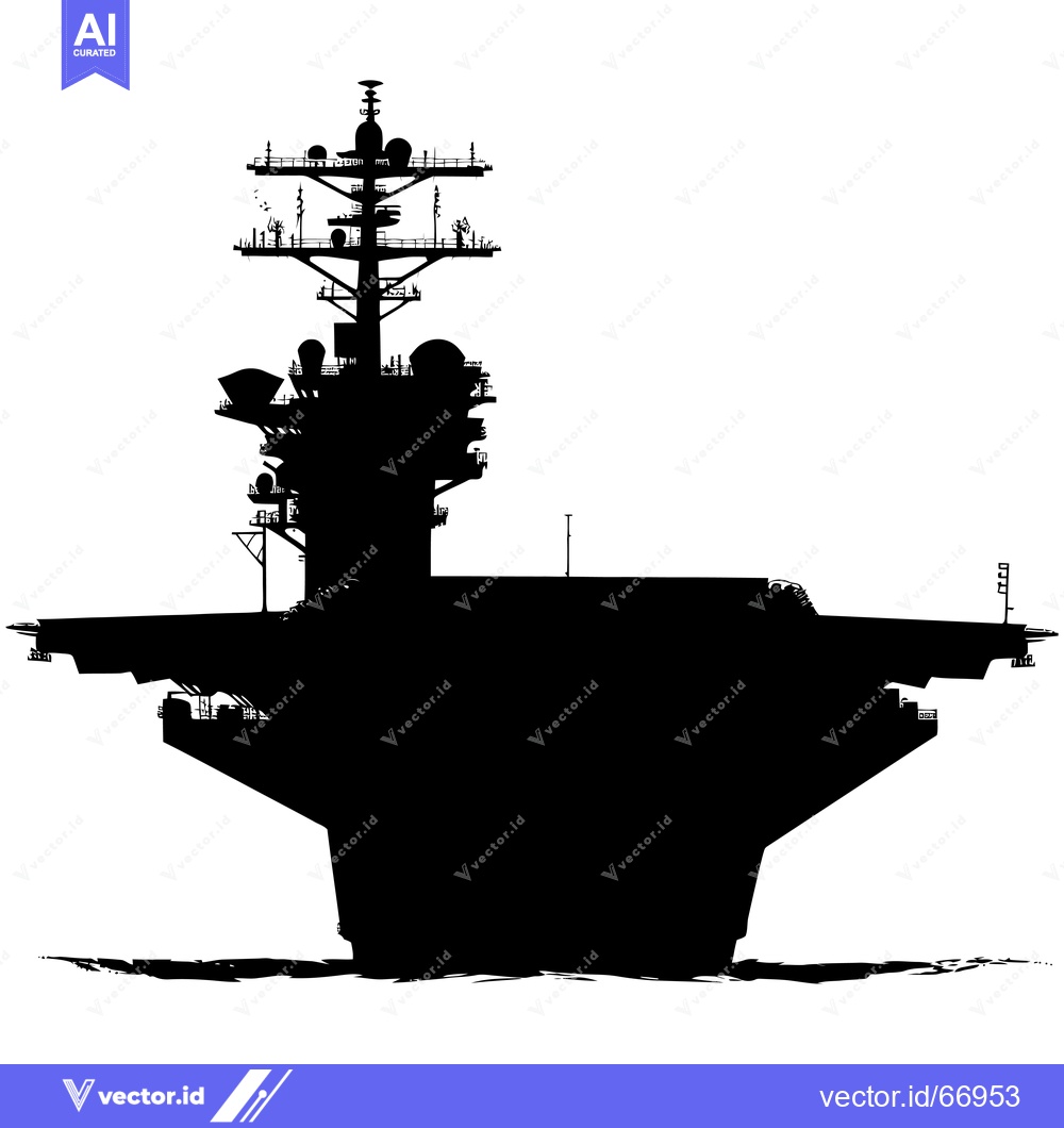 Premium Vector dari Silhouette of an American Aircraft Carrier