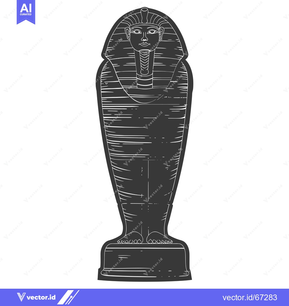 Premium Vector of An Ancient Egyptian Pharaoh's Sarcophagus