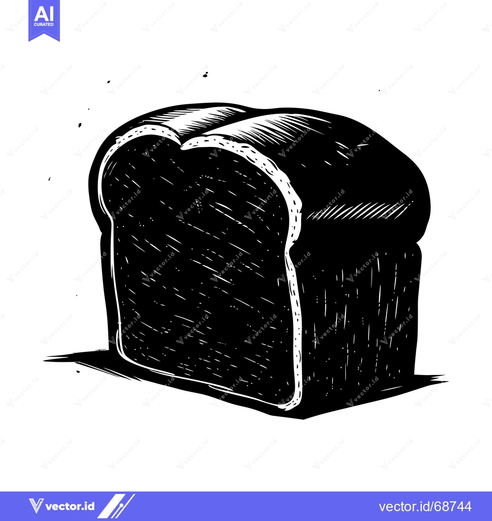 Premium Vector dari A Single Slice of Black and White Bread