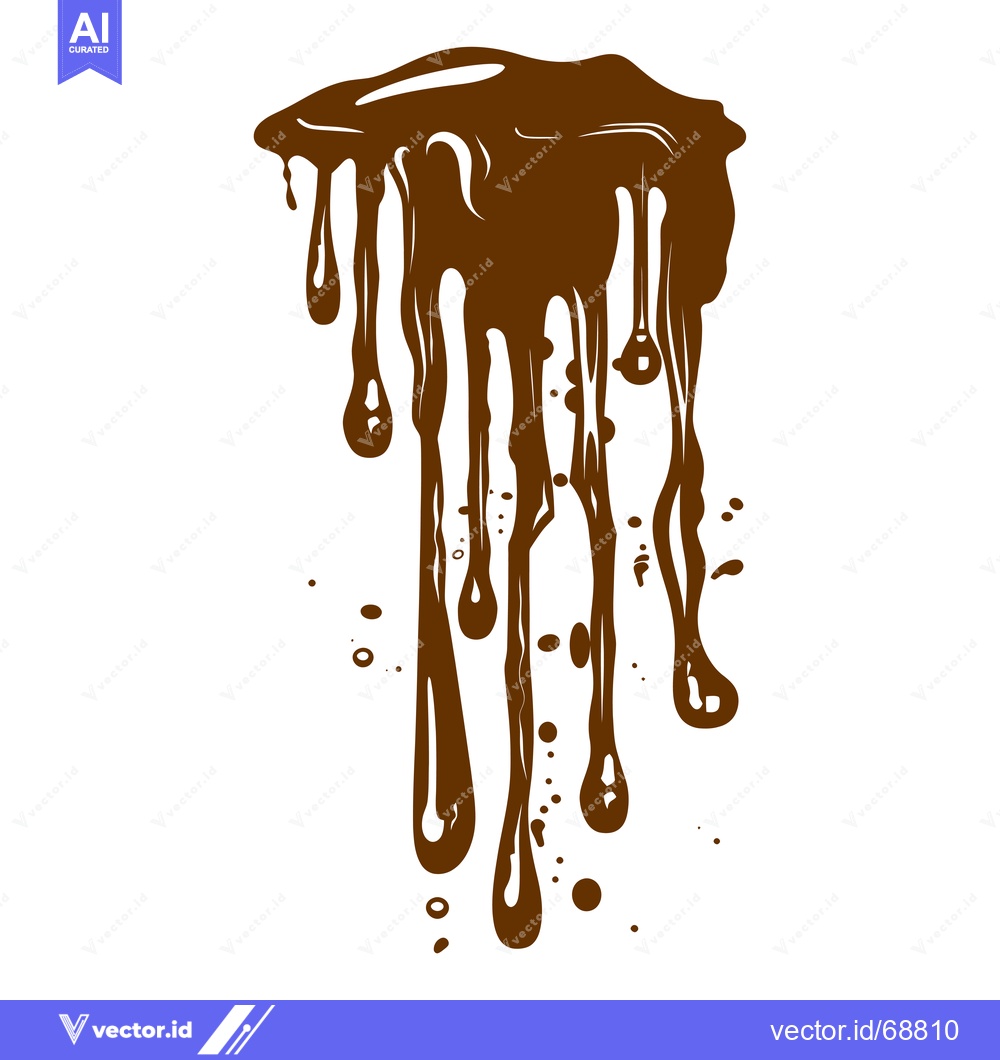 Premium Vector dari Dripping Chocolate Sauce Illustration.