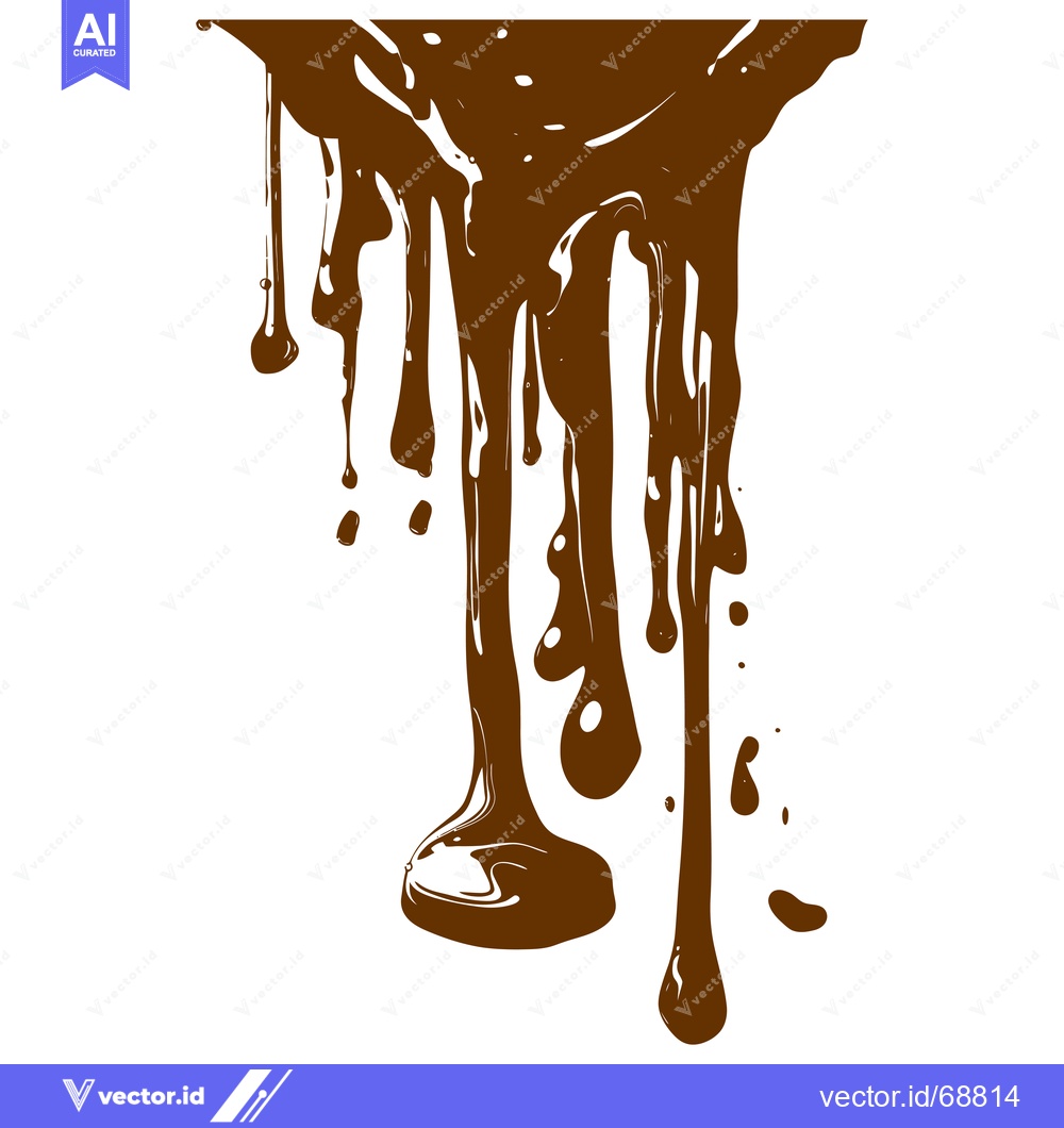 Premium Vector dari Delicious Chocolate Syrup Dripping Down.
