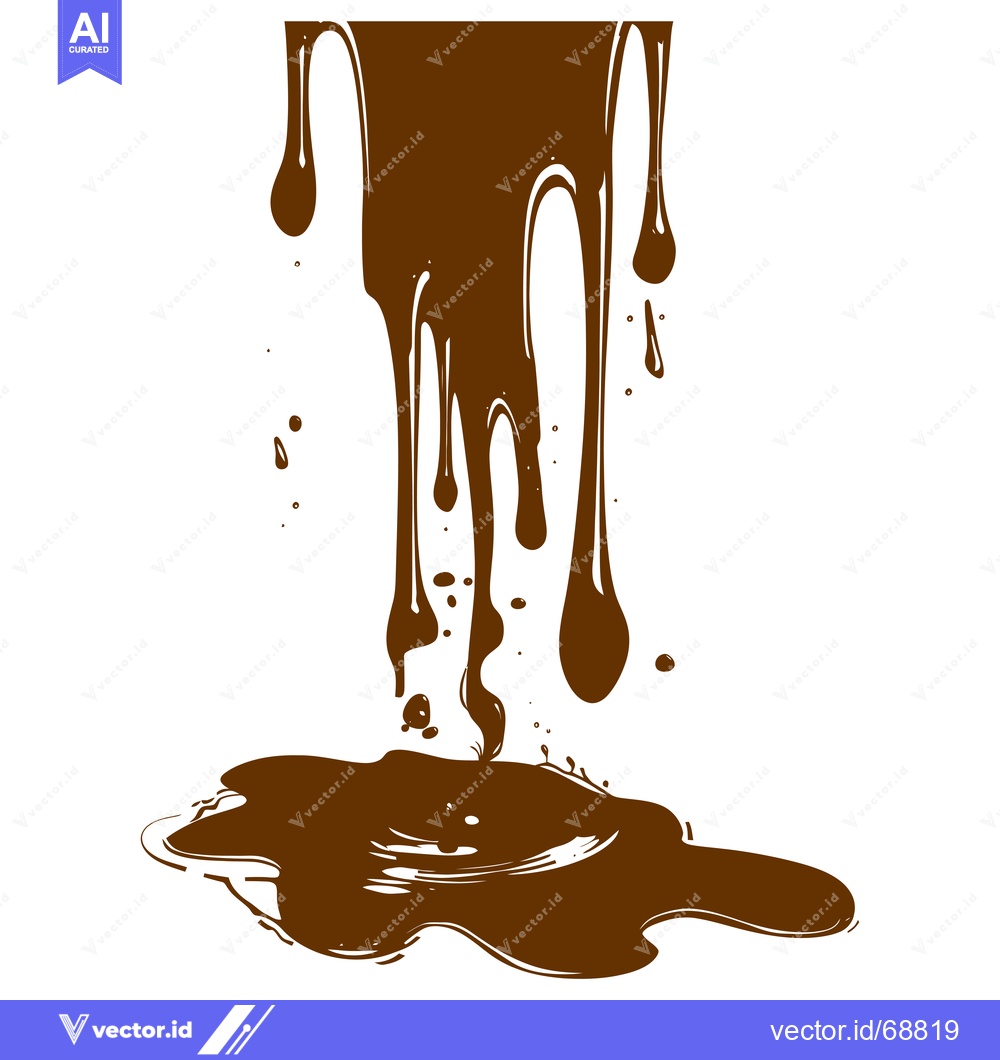 Premium Vector dari Dripping Chocolate Sauce Illustration.