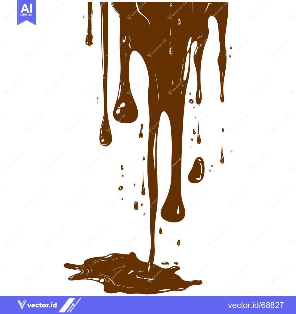 Premium Vector dari Chocolate Syrup Dripping and Splashing.