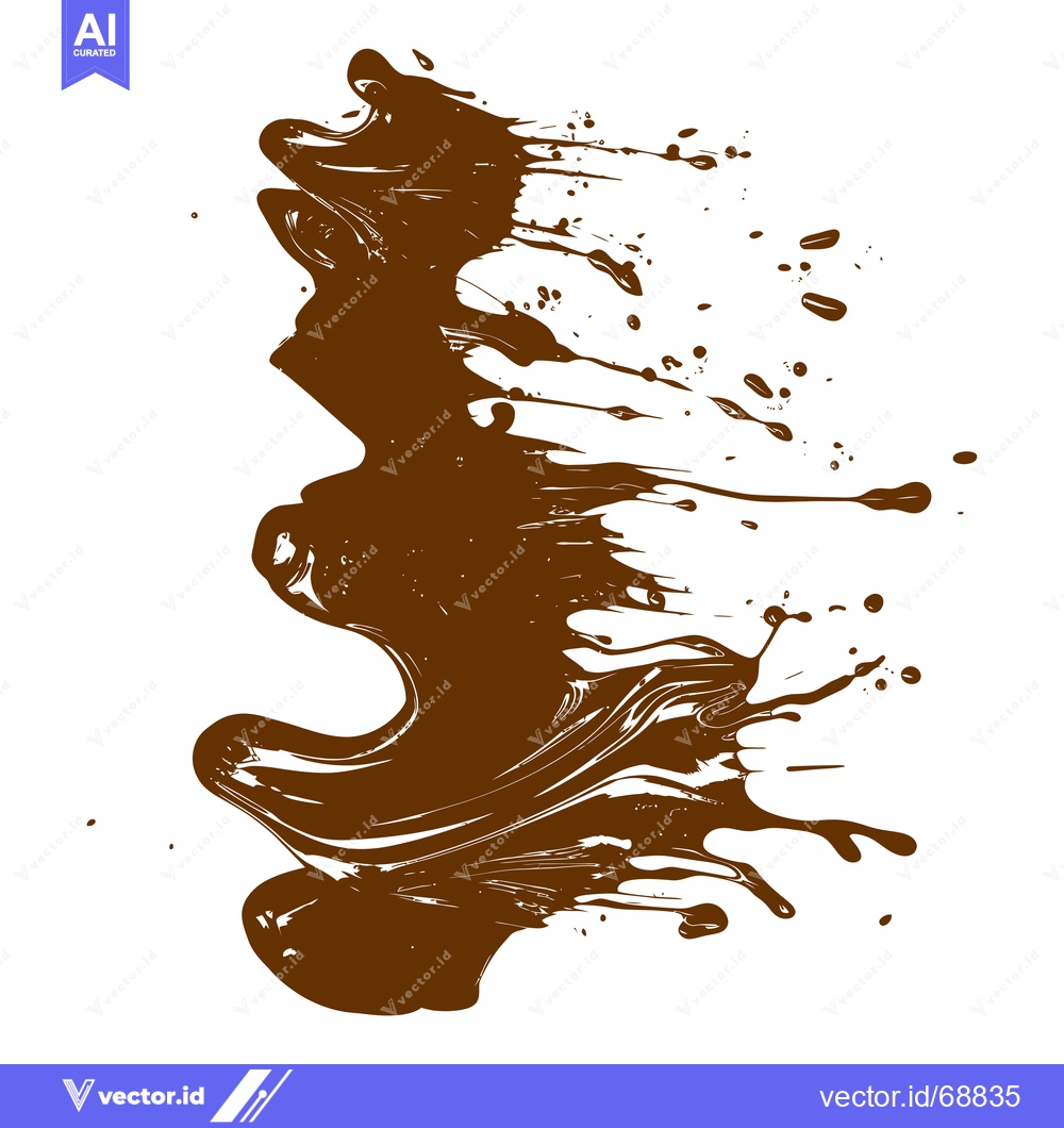 Premium Vector of Splashing Chocolate Liquid Splash Abstract.