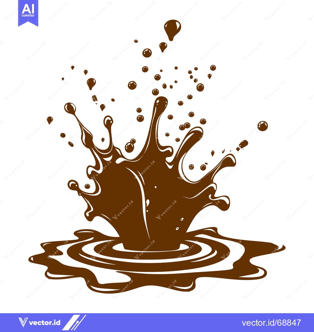 Premium Vector dari Chocolate Splash Liquid Food Beverage.