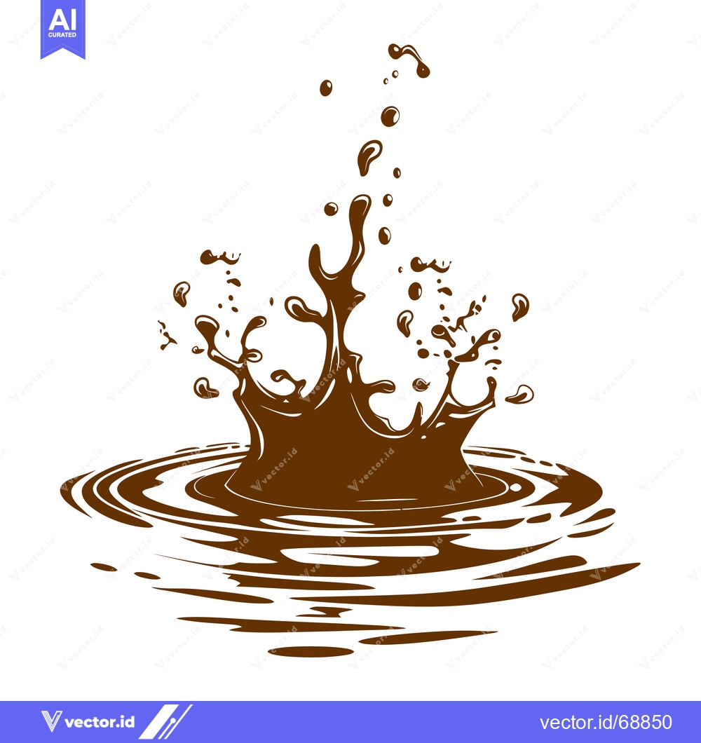 Premium Vector dari Chocolate Splash Liquid Droplets Motion Abstract.