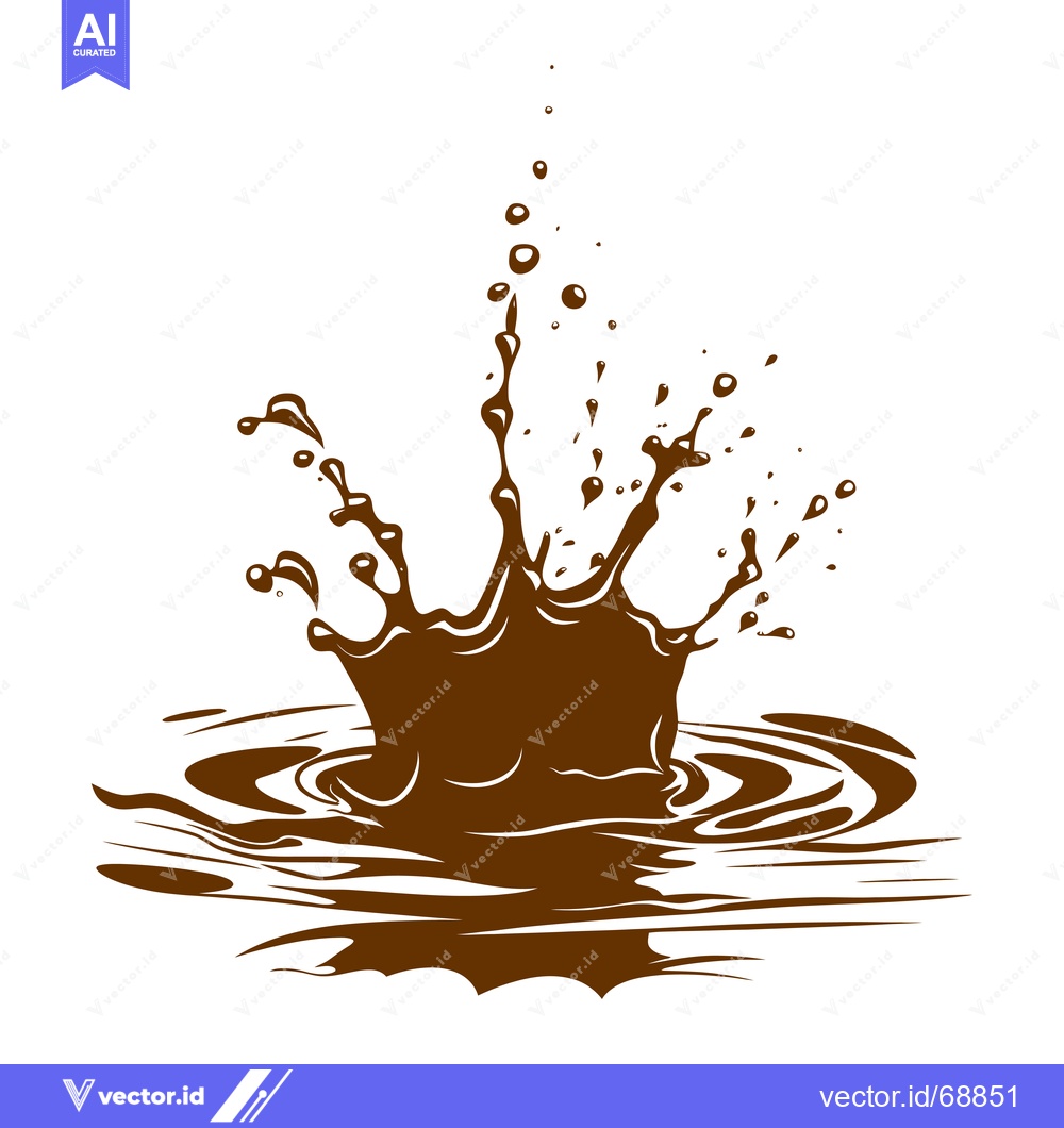 Premium Vector of Chocolate Splash Liquid Dynamic Motion Abstract.