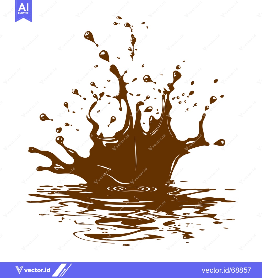 Premium Vector of Chocolate Splash Liquid Dynamic Motion.