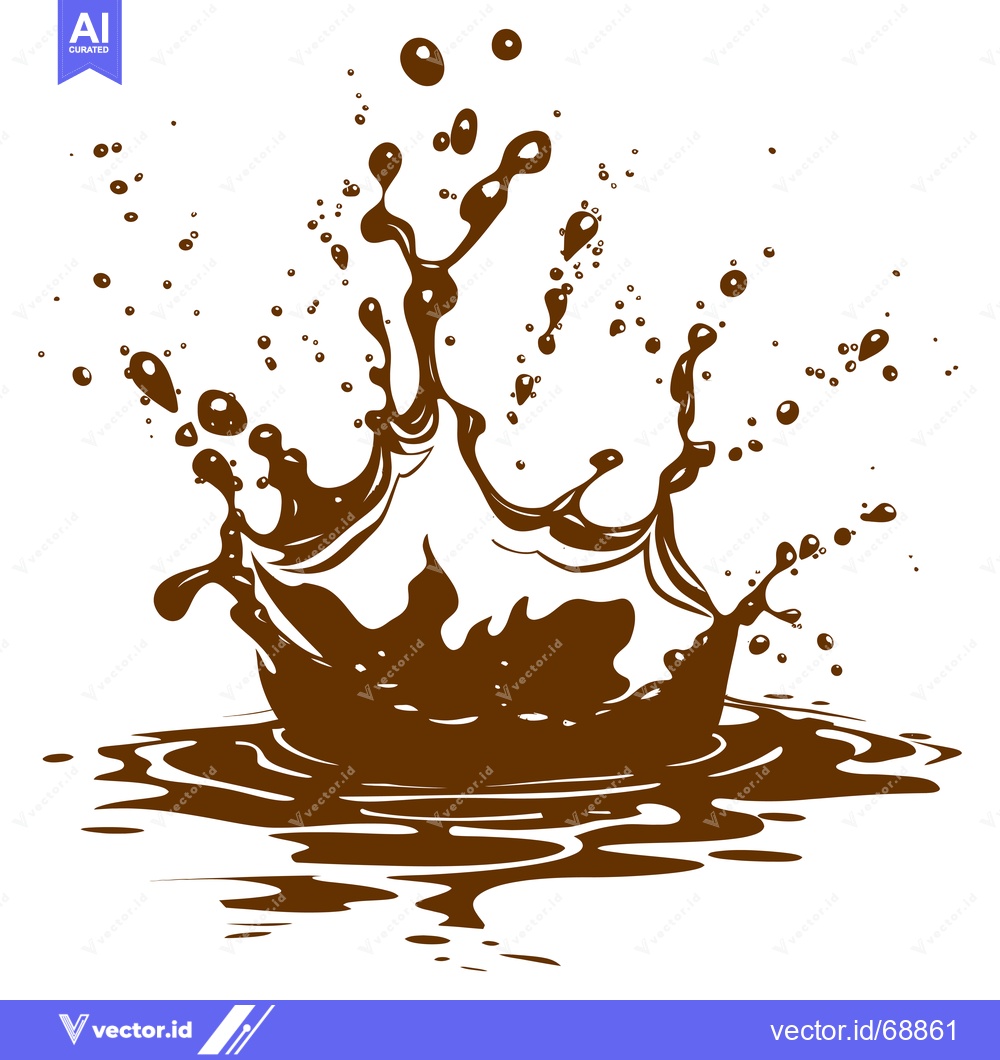Premium Vector dari Chocolate Splash Crown Liquid Explosion.