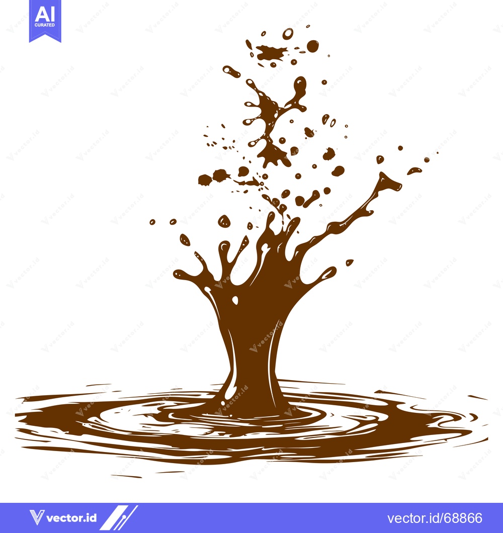 Premium Vector dari Chocolate Splash Explosion Liquid Dynamic Motion.