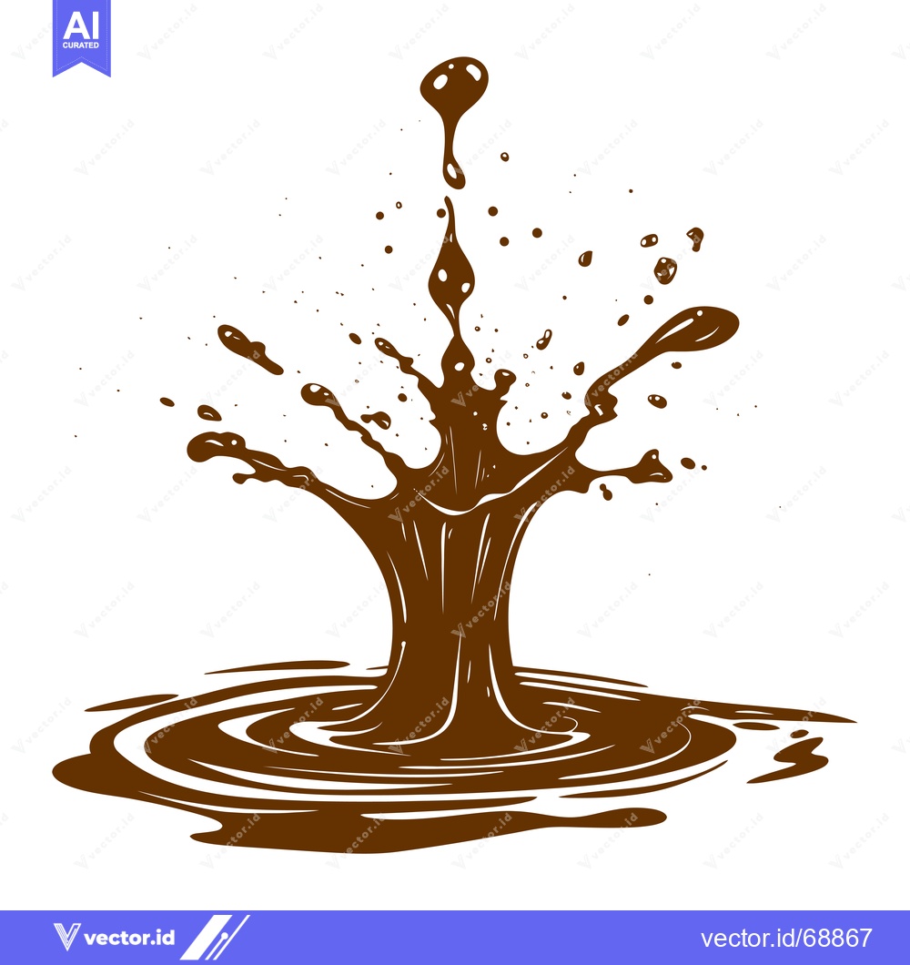 Premium Vector dari Dynamic Chocolate Splash Illustration.