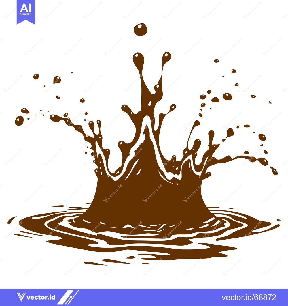 Premium Vector dari Chocolate Splash Explosion Liquid Droplet.