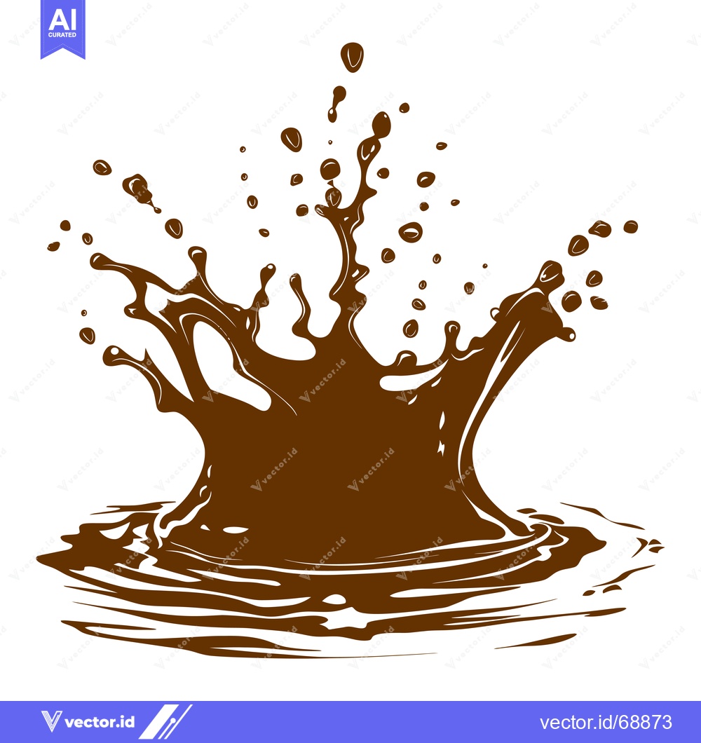 Premium Vector dari Chocolate Splash Liquid Droplets Explosion.