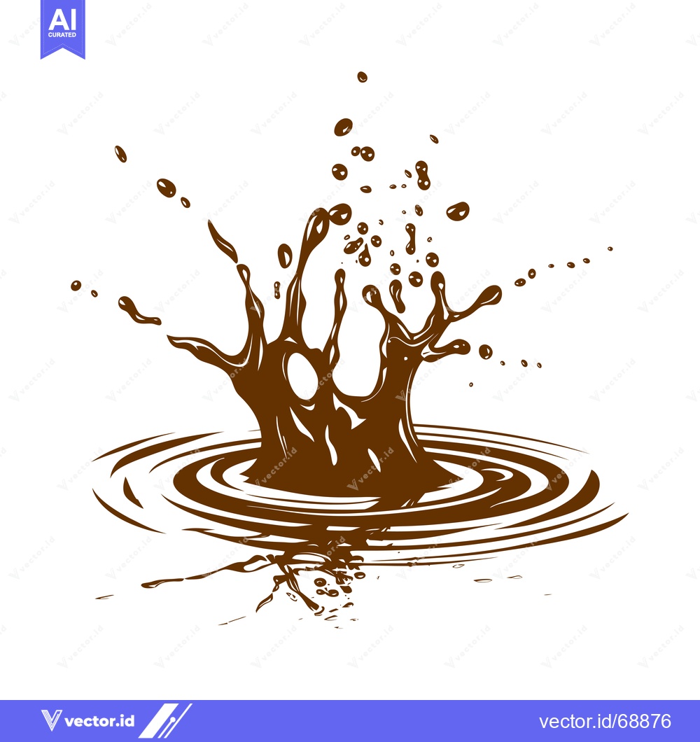 Premium Vector dari Chocolate Splash Liquid Droplet Explosion.
