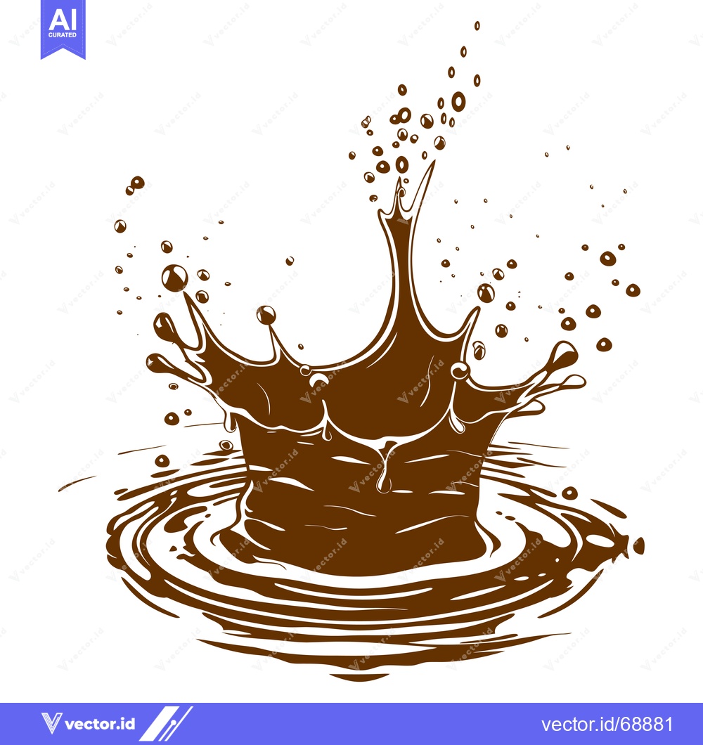 Premium Vector dari Chocolate Splash Crown.