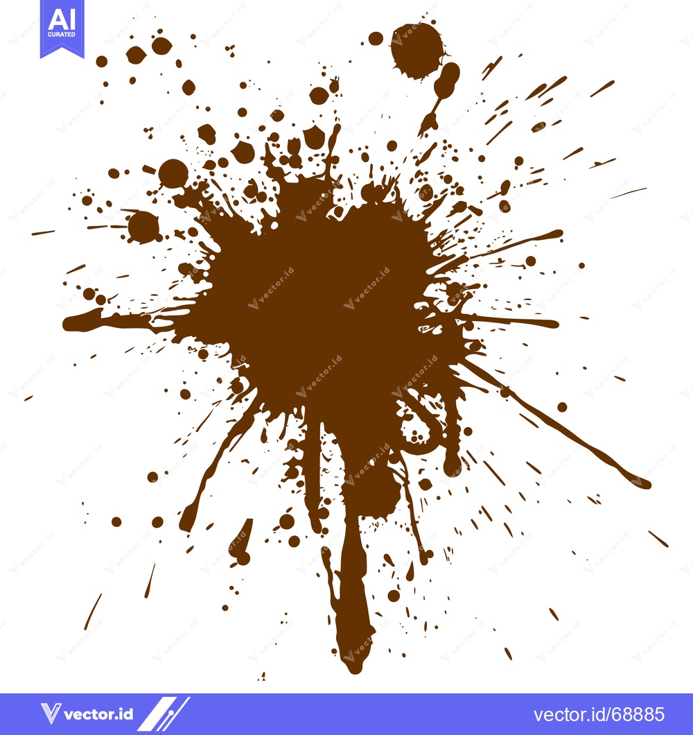Premium Vector dari Brown Ink Splatter Abstract Graphic Design Element.