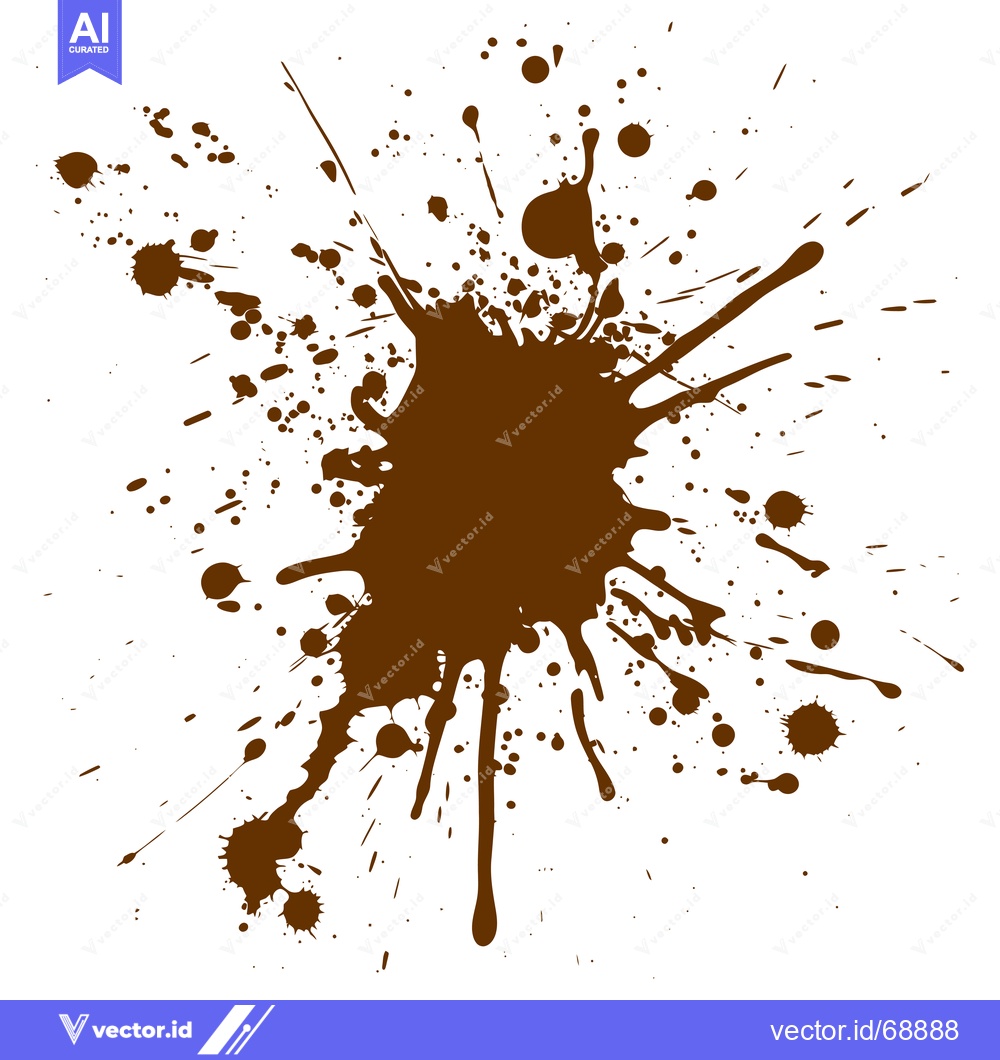 Premium Vector dari Brown Mud Splatter Abstract Graphic Element.