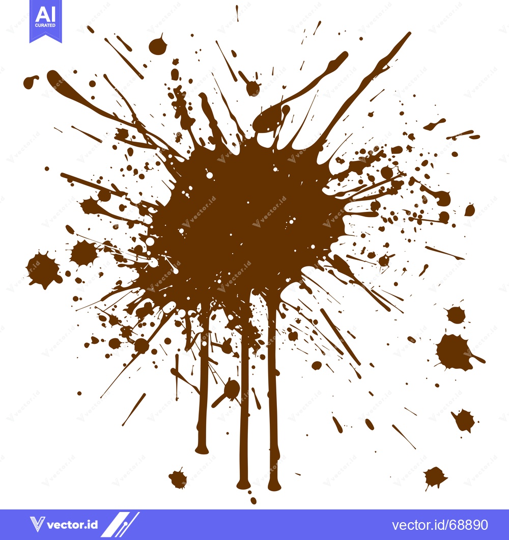 Premium Vector dari Brown Ink Splatter Abstract Design Element.