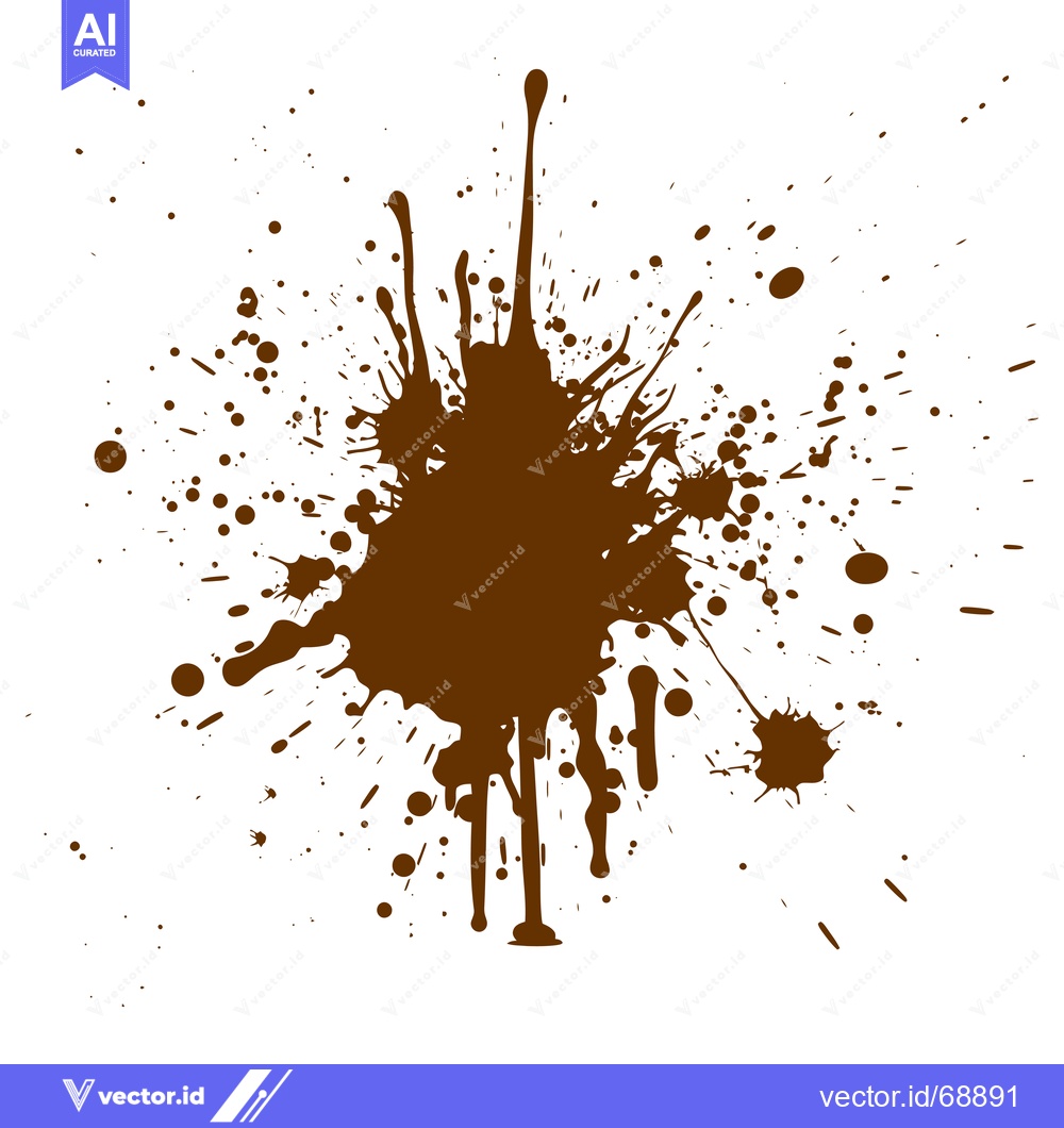 Premium Vector dari Brown Ink Splatter Abstract Graphic Design Element.
