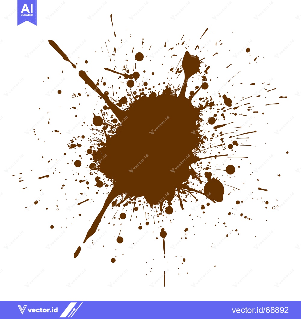 Premium Vector dari Brown Ink Splatter Abstract Design Element.