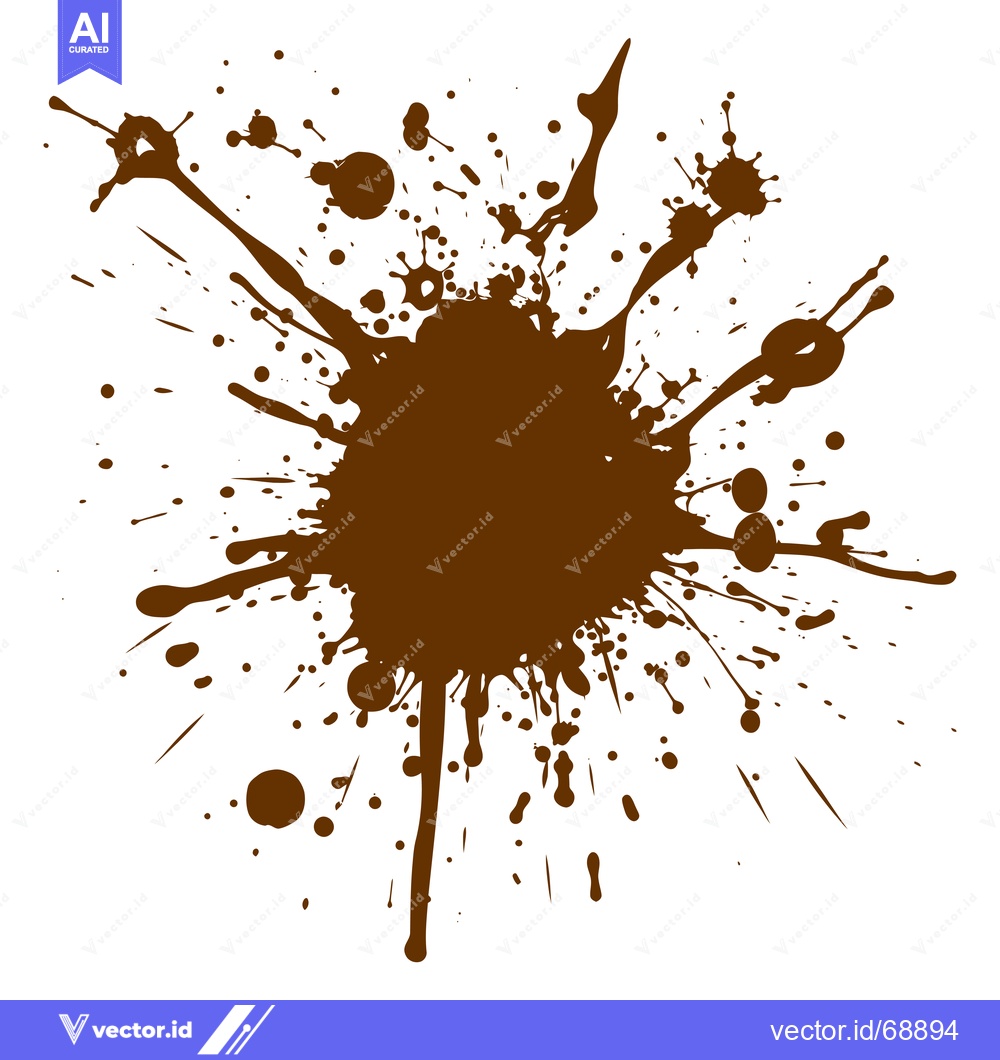 Premium Vector dari Brown Ink Splatter Abstract Graphic Element.