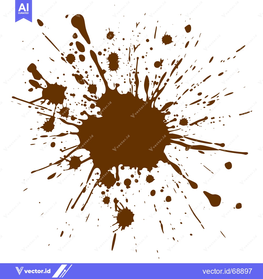 Premium Vector dari Brown Ink Splatter Abstract Design Element.