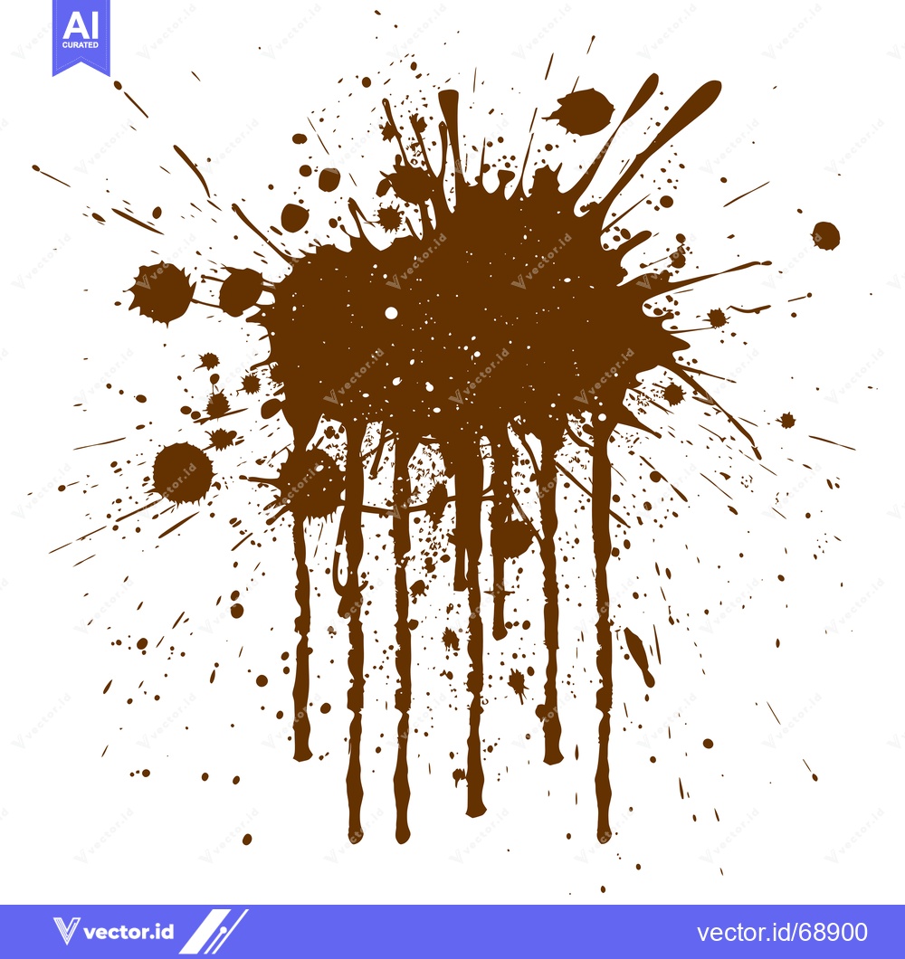 Premium Vector dari Brown Ink Splatter Grunge Texture Element.
