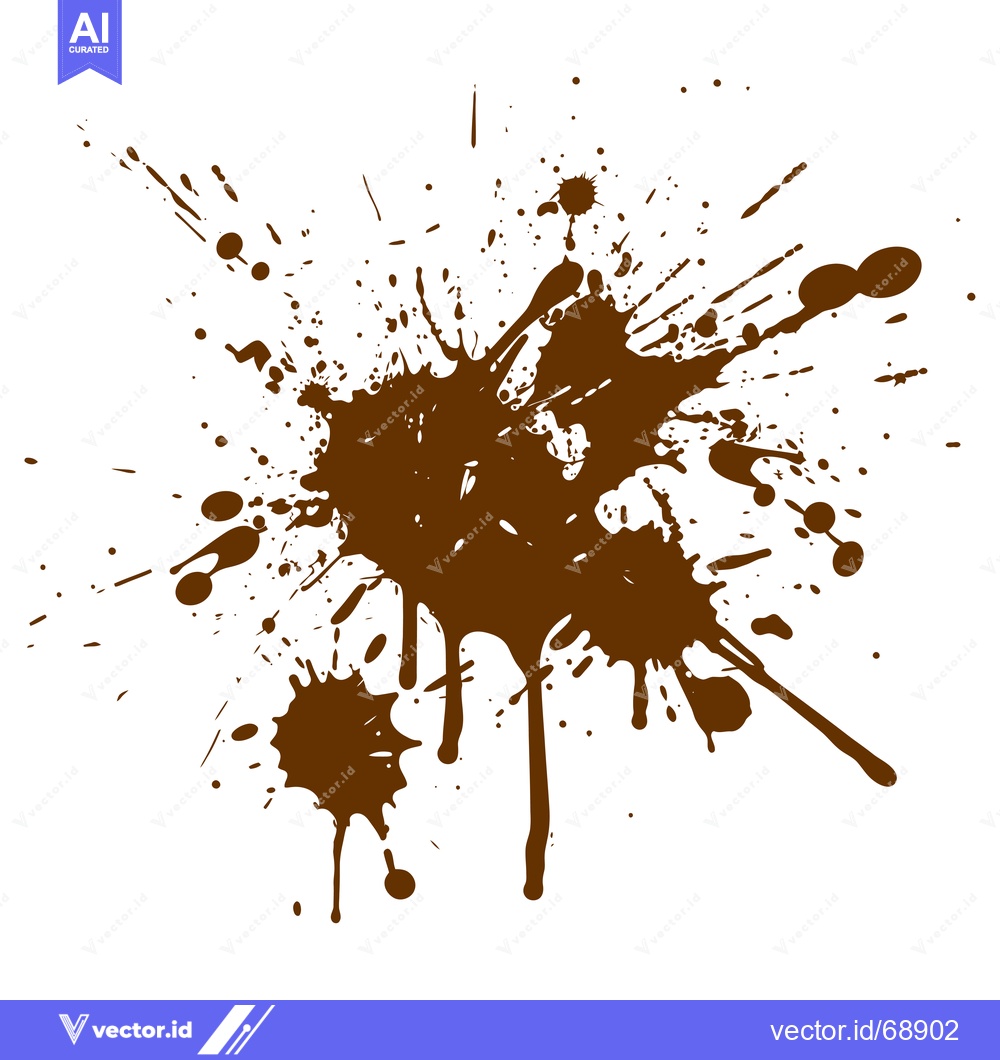 Premium Vector dari Brown Ink Splatter Abstract Graphic Element.