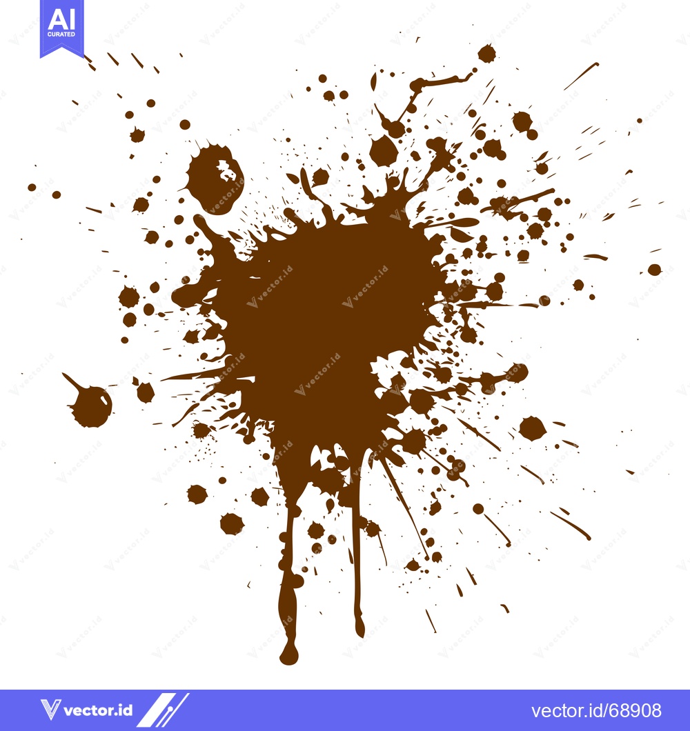 Premium Vector dari Brown Ink Splatter Abstract Design Element.