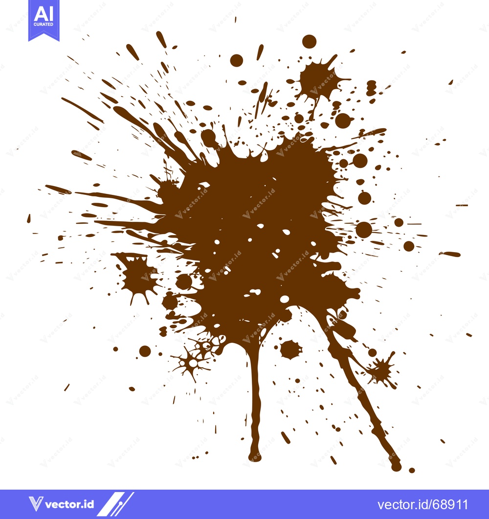 Premium Vector dari Brown Ink Splatter Abstract Design Element.
