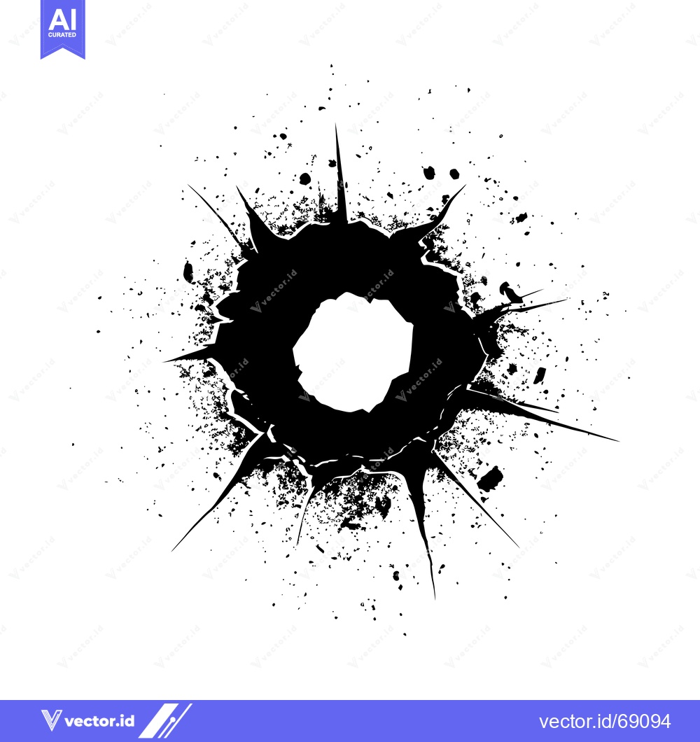 Premium Vector dari Black Ink Spatter With Round Hole In Center