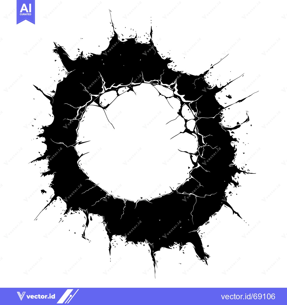 Premium Vector of A Black Splotch with a Hole in the Center