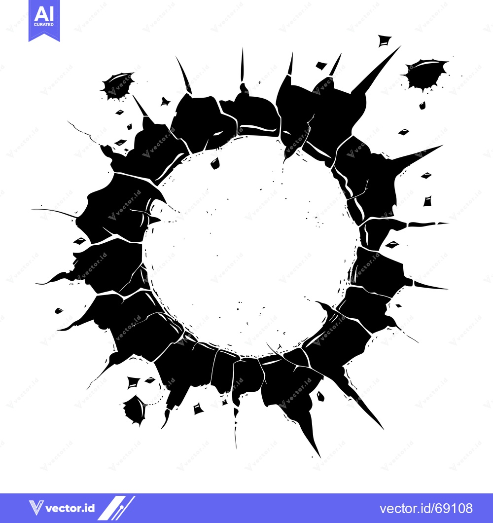 Premium Vector of A Black Ink Splash Forming a Circular Frame
