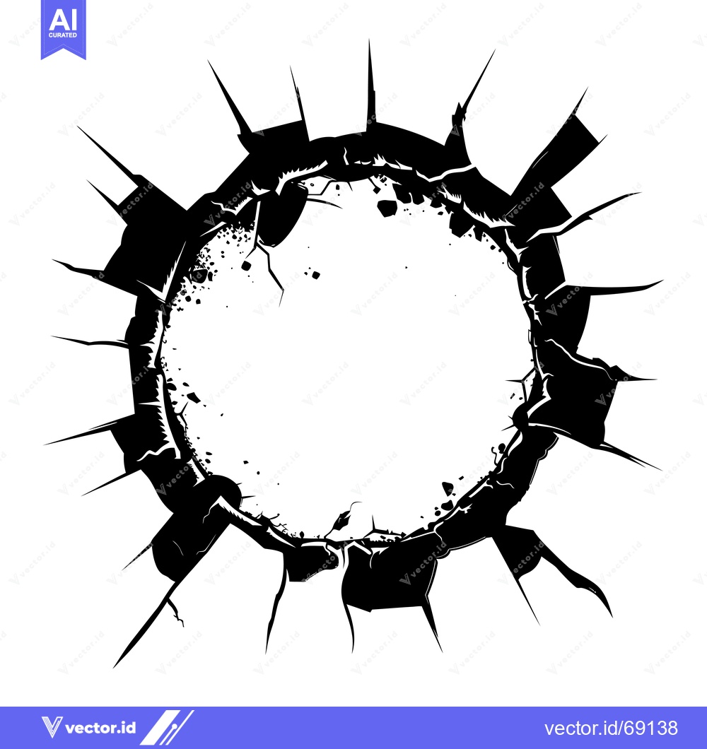 Premium Vector of A black and white illustration of a circular hole in a surface, with j