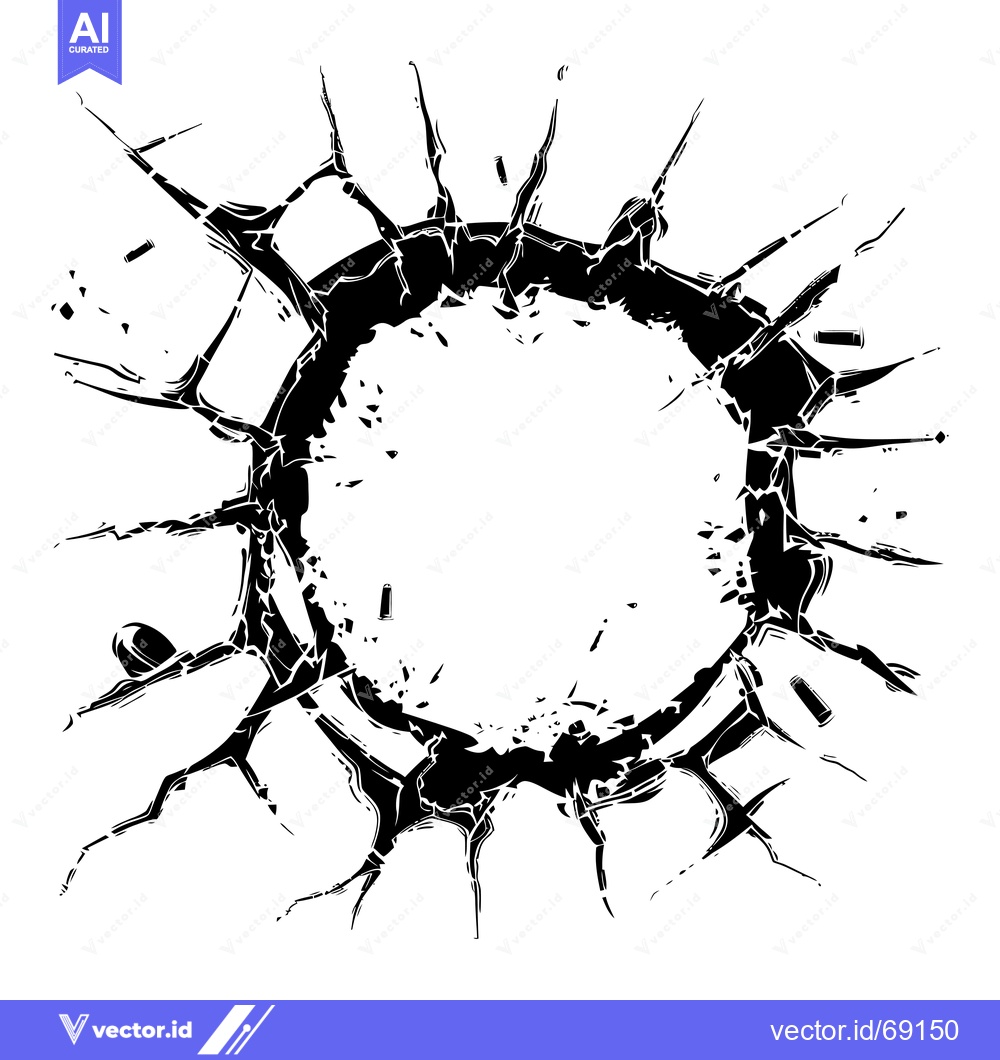 Premium Vector of Abstract Black and White Circular Design with Spiky Edges
