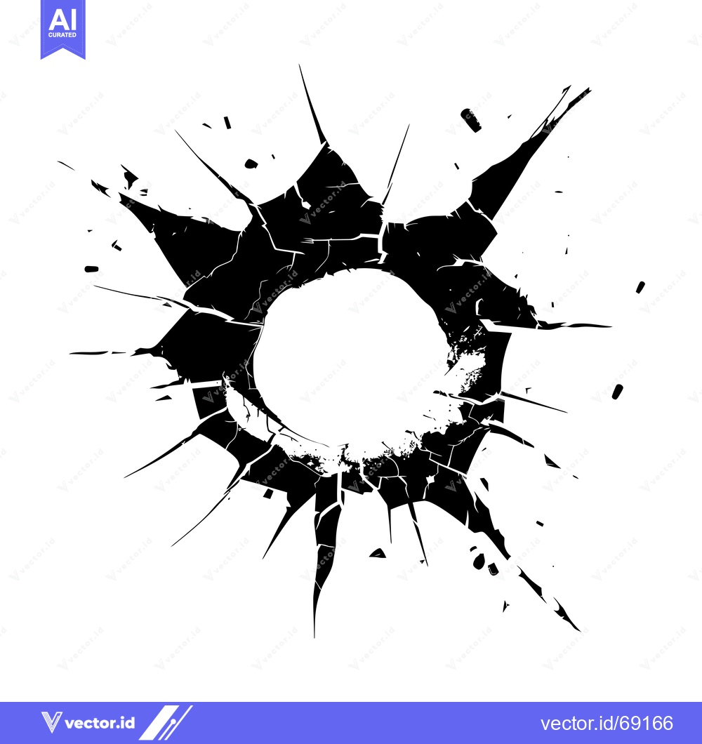 Premium Vector dari Abstract Black and White Broken Circle with Spiky Edges