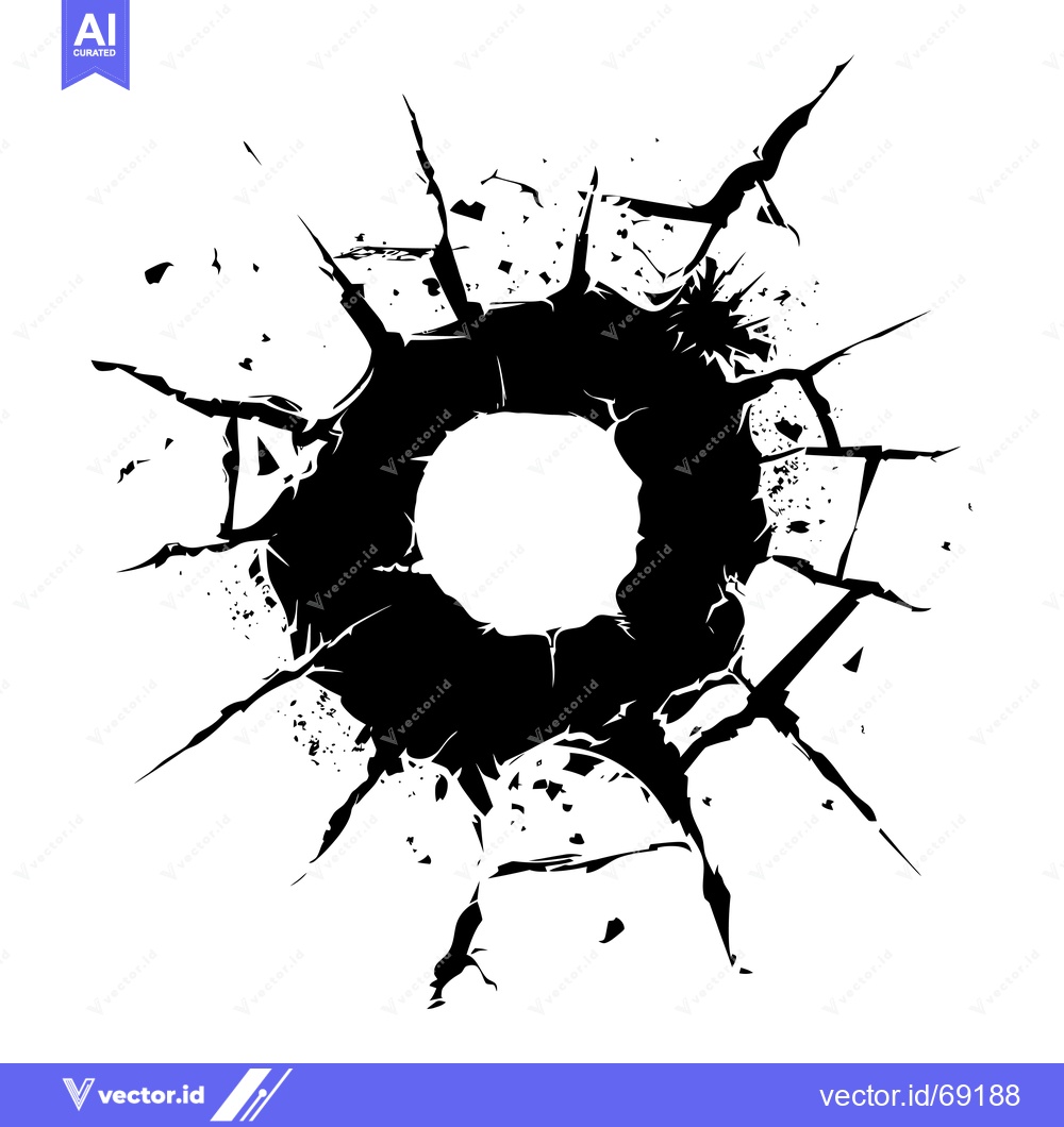 Premium Vector dari A Circular Hole in a Cracked Surface