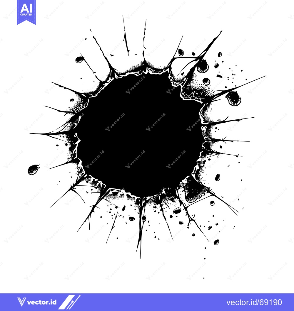 Premium Vector dari Black Ink Splashes and Shattered Lines